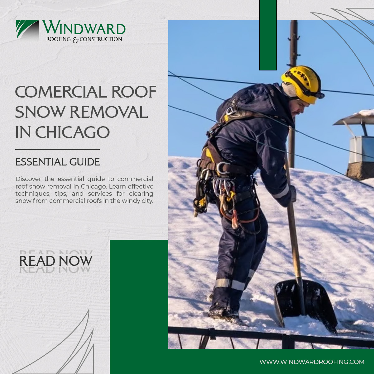 Commercial Roof Snow Removal Chicago Windward Roofing Construction