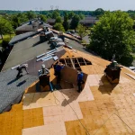 Residential Roofing-Roof repair Construction workers working